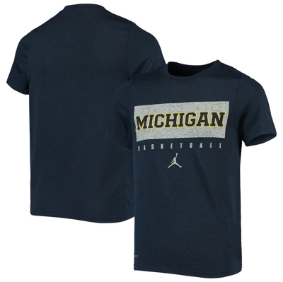 Shop Jordan Brand Youth  Navy Michigan Wolverines Legend Basketball Practice Performance T-shirt