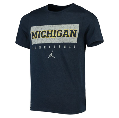 Shop Jordan Brand Youth  Navy Michigan Wolverines Legend Basketball Practice Performance T-shirt