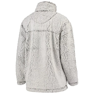 Shop G-iii 4her By Carl Banks Gray Washington Capitals Sherpa Quarter-zip Pullover Jacket
