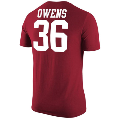 Shop Jordan Brand Crimson Oklahoma Sooners Steve Owens Jersey T-shirt