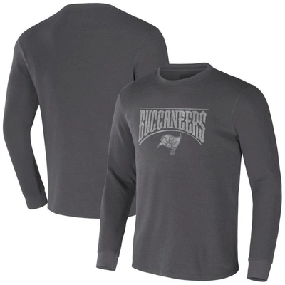 Shop Nfl X Darius Rucker Collection By Fanatics Charcoal Tampa Bay Buccaneers Long Sleeve Thermal T-shirt
