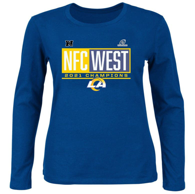 Fanatics Branded Royal Los Angeles Rams 2021 Nfc West Division Champions Plus Size Blocked Favorite  In Royal
