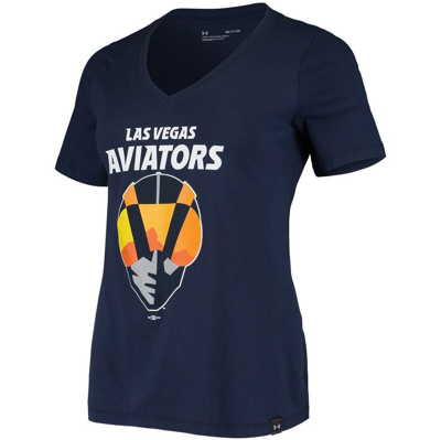 Shop Under Armour Navy Las Vegas Aviators Performance V-neck T-shirt