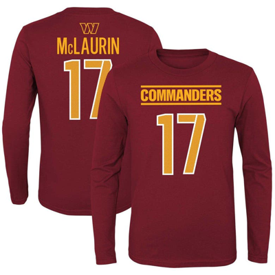 Shop Outerstuff Youth Terry Mclaurin Burgundy Washington Commanders Mainliner Player Name & Number Long Sleeve T-shi