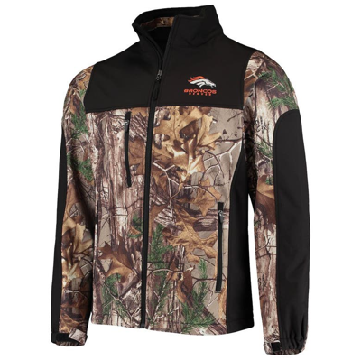 Shop Dunbrooke Realtree Camo/black Denver Broncos Circle Hunter Softshell Full-zip Jacket
