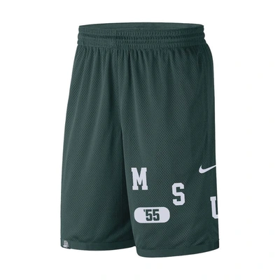 Shop Nike Green Michigan State Spartans Wordmark Performance Shorts