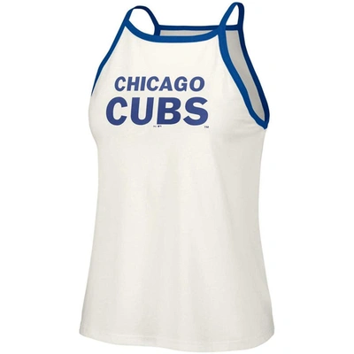 Shop Lusso White Chicago Cubs Nadine Halter Tank Top