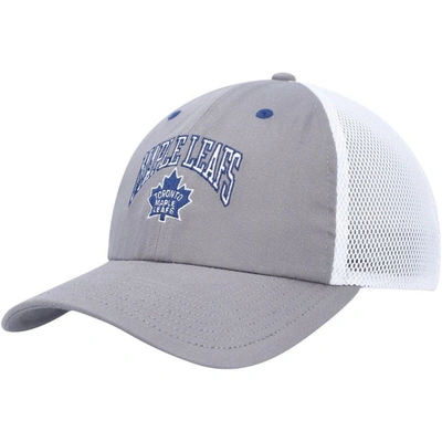 Shop Adidas Originals Adidas Gray/white Toronto Maple Leafs Tonal Slouch Trucker Adjustable Hat