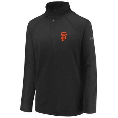 Shop Under Armour Youth  Black San Francisco Giants Lc Logo Quarter-zip Pullover Jacket