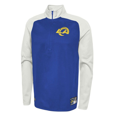 Shop New Era Royal Los Angeles Rams Combine Authentic O-line Raglan Half-zip Jacket