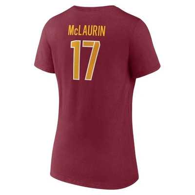 Shop Fanatics Branded Terry Mclaurin Burgundy Washington Commanders Player Icon Name & Number V-neck T-sh