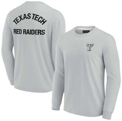 Shop Fanatics Signature Unisex  Gray Texas Tech Red Raiders Elements Super Soft Long Sleeve T-shirt