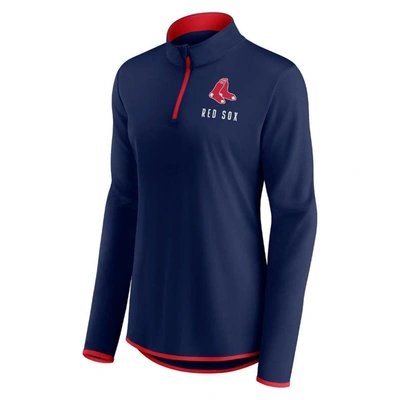 Shop Fanatics Branded Navy Boston Red Sox Worth The Drive Quarter-zip Jacket