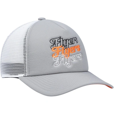 Shop Adidas Originals Adidas Gray/white Philadelphia Flyers Foam Trucker Snapback Hat