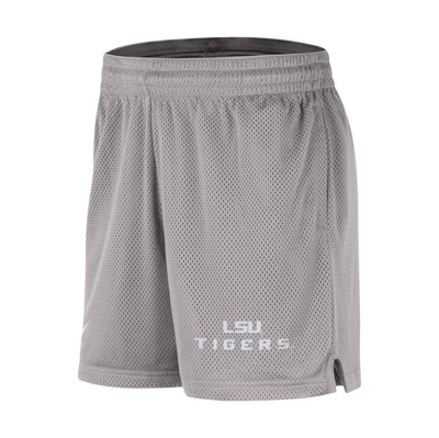 Shop Nike Gray Lsu Tigers Mesh Performance Shorts