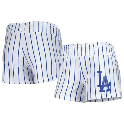 Shop Concepts Sport White Los Angeles Dodgers Reel Pinstripe Sleep Shorts