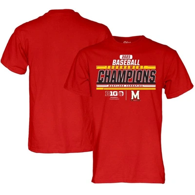 Shop Blue 84 Red Maryland Terrapins 2023 Big 10 Baseball Conference Tournament Champions T-shirt