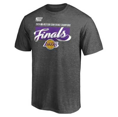 Shop Fanatics Branded Heather Charcoal Los Angeles Lakers 2020 Western Conference Champions Locker Room B