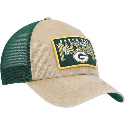 Shop 47 ' Khaki Green Bay Packers Dial Trucker Clean Up Adjustable Hat