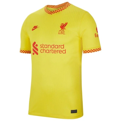 Shop Nike Yellow Liverpool 2021/22 Third Breathe Stadium Jersey