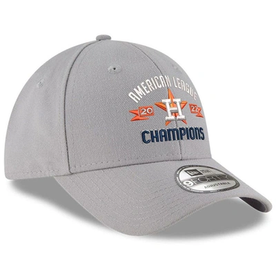 Shop New Era Gray Houston Astros 2022 American League Champions 9forty Adjustable Hat