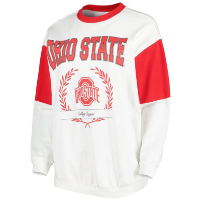 Shop Gameday Couture White Ohio State Buckeyes It's A Vibe Dolman Pullover Sweatshirt