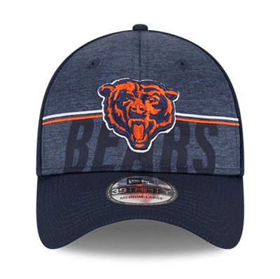 New Era Navy Chicago Bears 2023 Nfl Training Camp Alternate Logo 39thirty Flex Fit Hat In Navy