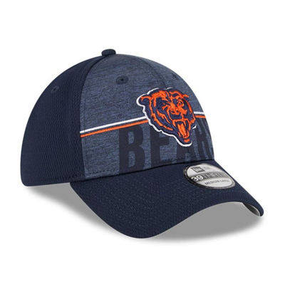 New Era Navy Chicago Bears 2023 Nfl Training Camp Alternate Logo 39thirty Flex Fit Hat In Navy