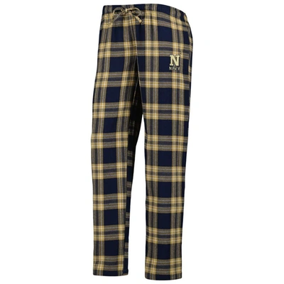 Shop Concepts Sport Navy/gold Navy Midshipmen Badge T-shirt & Flannel Pants Sleep Set