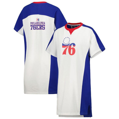 Shop G-iii 4her By Carl Banks White Philadelphia 76ers Free Throw T-shirt Dress