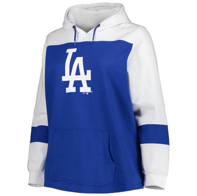 Shop Profile Royal Los Angeles Dodgers Plus Size Colorblock Pullover Hoodie