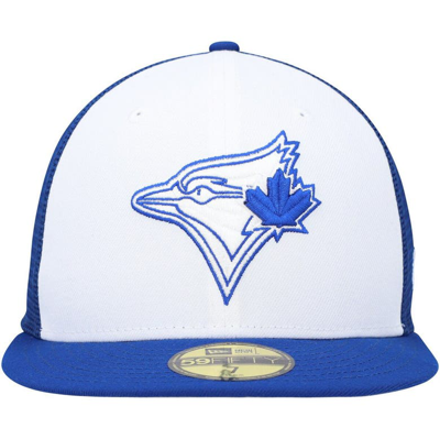 Shop New Era White/royal Toronto Blue Jays 2023 On-field Batting Practice 59fifty Fitted Hat