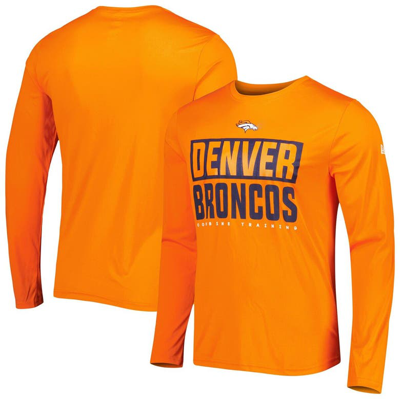 Shop New Era Orange Denver Broncos Combine Authentic Offsides Long Sleeve T-shirt