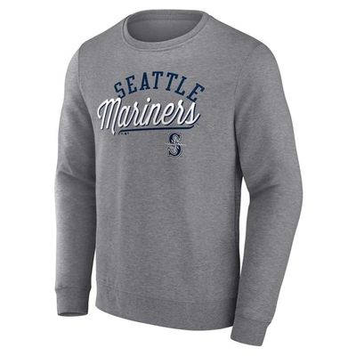 Shop Fanatics Branded Heather Gray Seattle Mariners Simplicity Pullover Sweatshirt