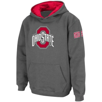 Shop Stadium Athletic Youth Charcoal Ohio State Buckeyes Big Logo Pullover Hoodie