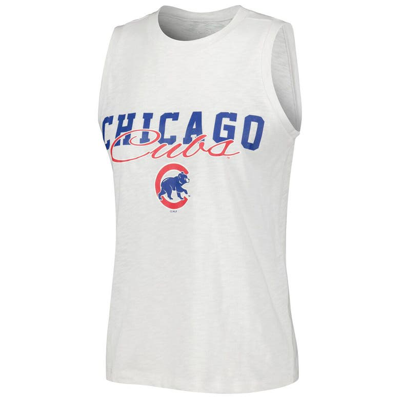 Shop Concepts Sport White Chicago Cubs Reel Pinstripe Tank Top & Shorts Sleep Set