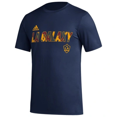 Shop Adidas Originals Adidas Navy La Galaxy Team Jersey Hook Aeroready T-shirt