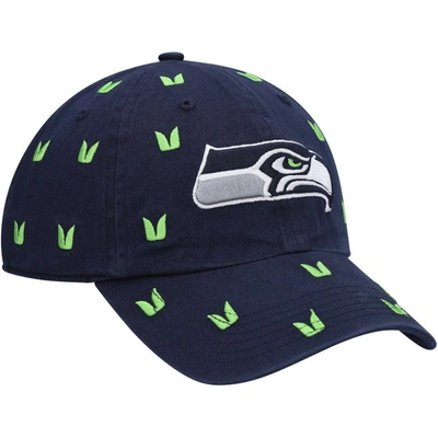 Shop 47 ' College Navy Seattle Seahawks Confetti Clean Up Adjustable Hat