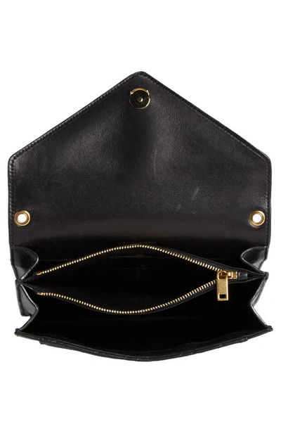Shop Saint Laurent Gaby Quilted Leather Shoulder Bag In Nero