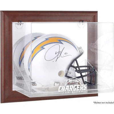 Shop Fanatics Authentic San Diego Chargers Brown Framed Wall-mountable Logo Helmet Case
