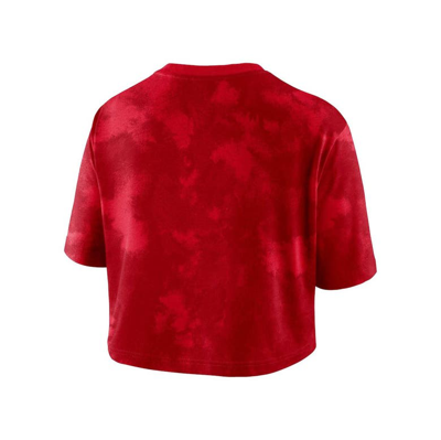 Shop Nike Red Georgia Bulldogs Tie-dye Cropped T-shirt