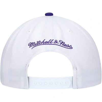 Shop Mitchell & Ness White/purple Toronto Raptors Hardwood Classics Core 2-tone 2.0 Pro Snapback Hat