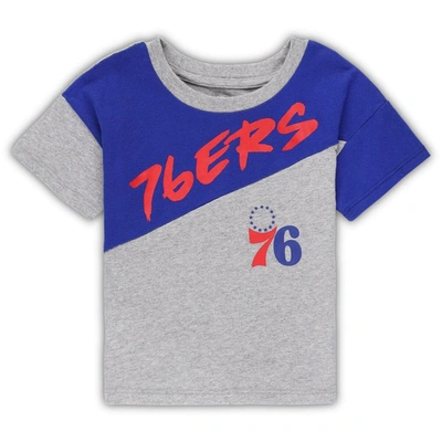 Outerstuff Toddler Royal/gray Philadelphia 76ers Super Star T-shirt & Shorts Set In Royal