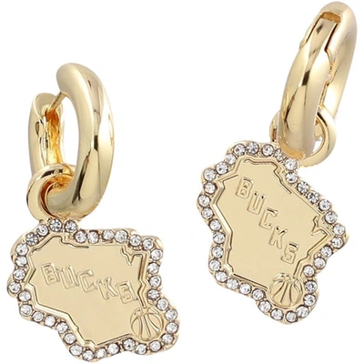 Shop Baublebar Milwaukee Bucks Huggie Earrings In Gold