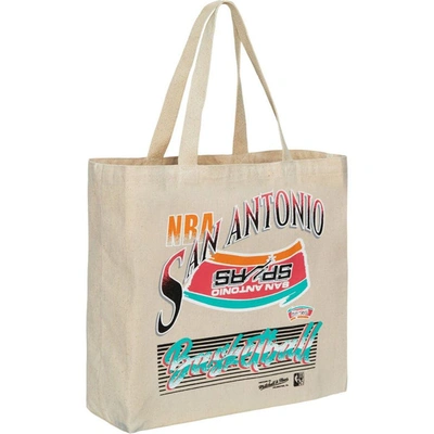 Shop Mitchell & Ness San Antonio Spurs Graphic Tote Bag In White