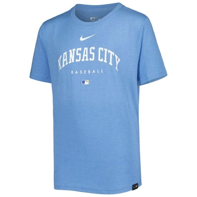 Shop Nike Youth   Light Blue Kansas City Royals Authentic Collection Early Work Tri-blend T-shirt