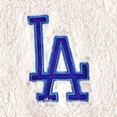 Shop G-iii 4her By Carl Banks Oatmeal/royal Los Angeles Dodgers Shuffle It Raglan Full-zip Hoodie