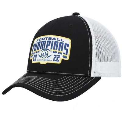 Shop Zephyr Black/white Georgia Bulldogs 2022 Sec Conference Champions Locker Room Adjustable Trucker Hat