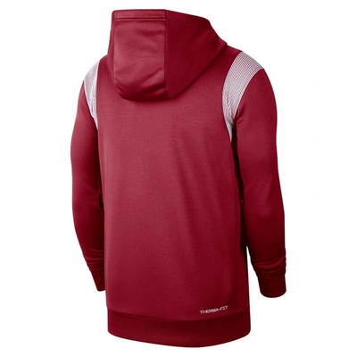 Shop Nike Crimson Oklahoma Sooners 2022 Game Day Sideline Performance Pullover Hoodie