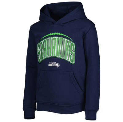 Shop Outerstuff Youth College Navy/heather Gray Seattle Seahawks Double Up Pullover Hoodie & Pants Set